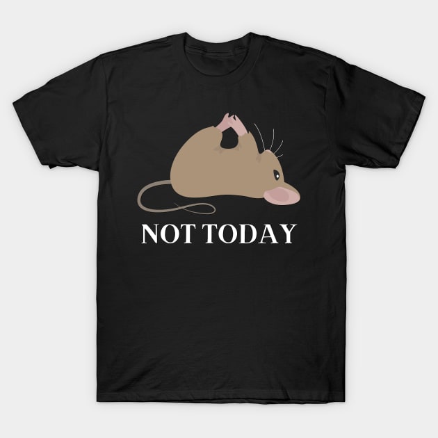 Lazy Mouse Nope not Today funny sarcastic messages sayings and quotes T-Shirt by BoogieCreates